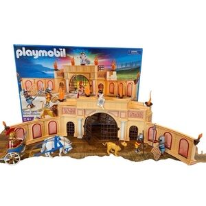 Playmobil Roman Arena Colosseum Complete #5437 Chariot Gladiators Emperor